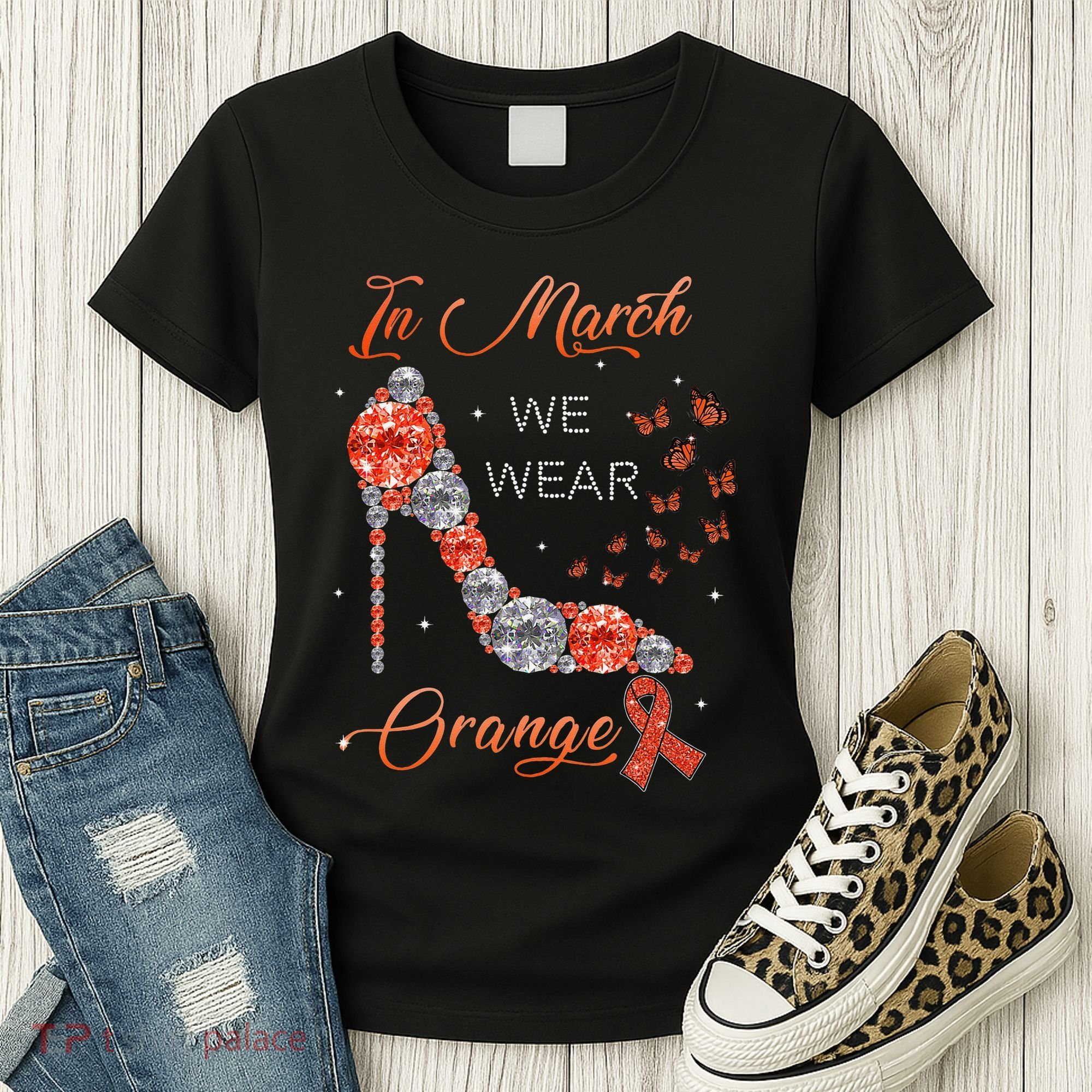 In march we wear orange multiple sclerosis awareness month Women's T-Shirt