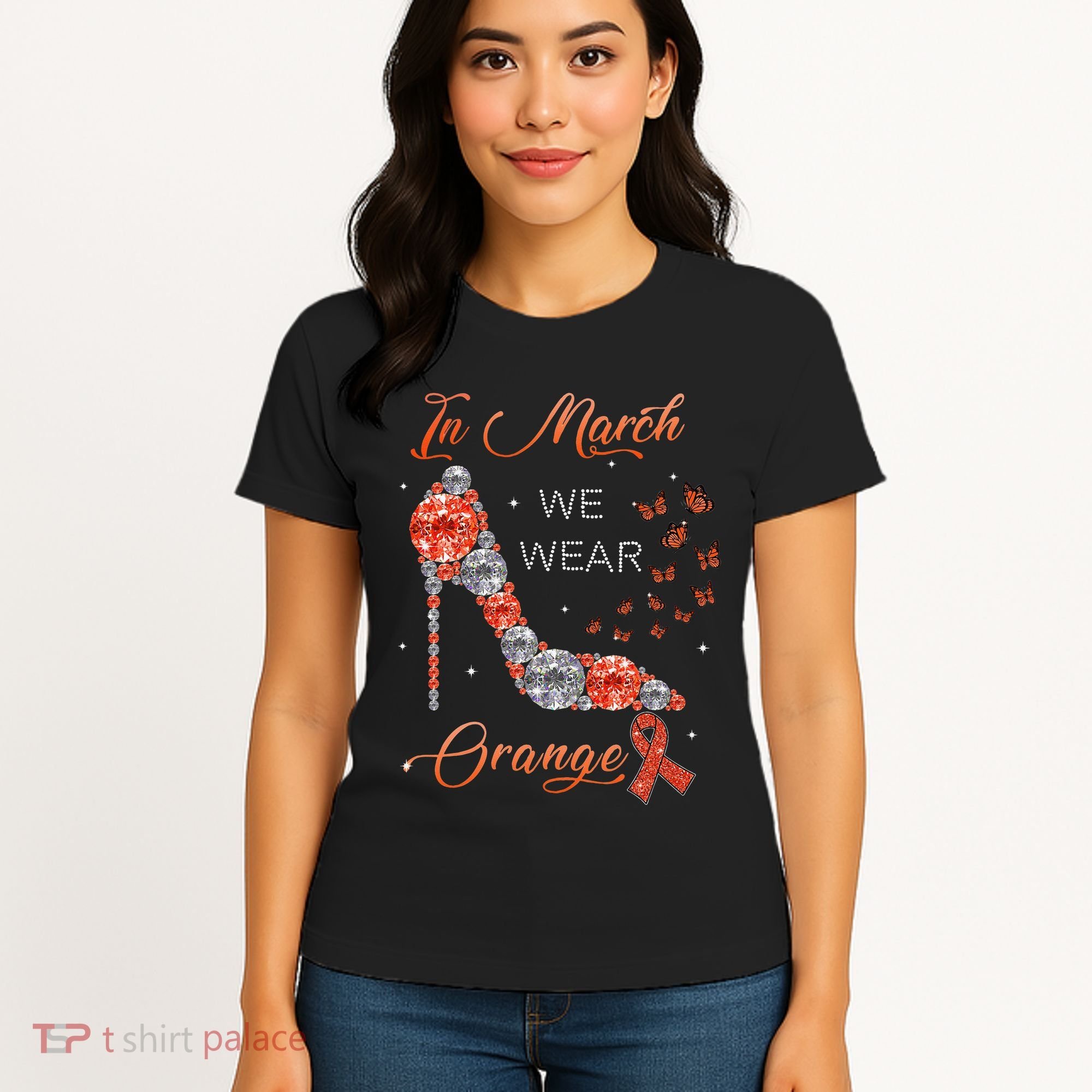 In march we wear orange multiple sclerosis awareness month Women's T-Shirt