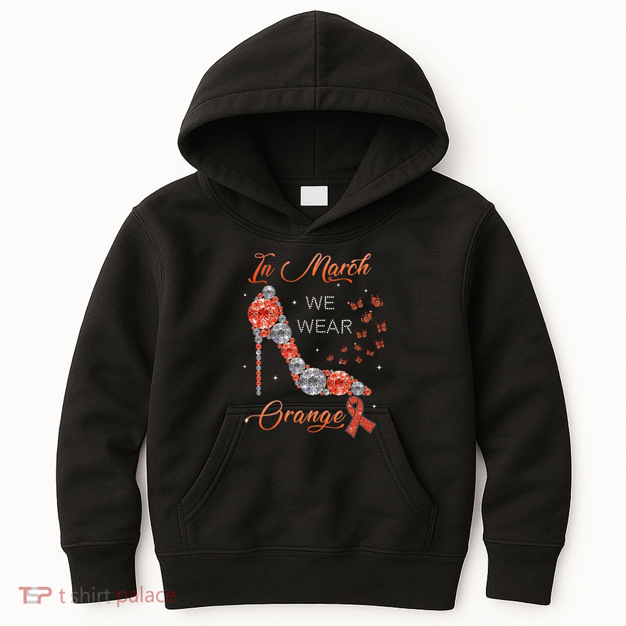 In march we wear orange multiple sclerosis awareness month Kids Hoodie