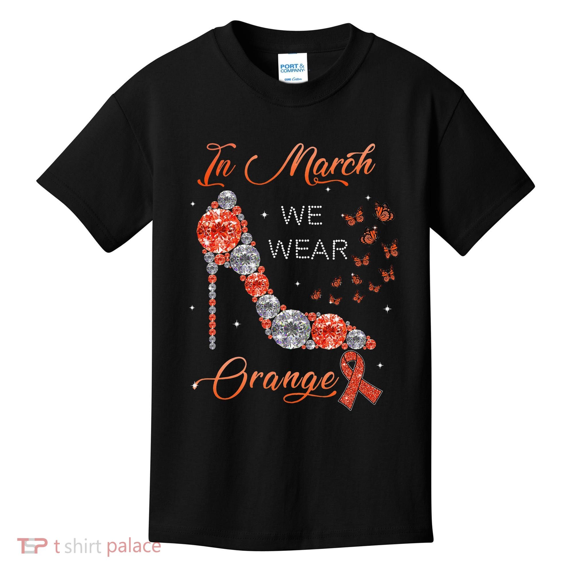 In march we wear orange multiple sclerosis awareness month Kids T-Shirt