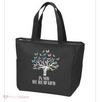 In May We Wear Gray Brain Cancer Awareness Butterfly Tree Tote Bag thumb 3