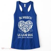 In March We Wear Blue Colon Cancer Awareness Women's Tank Top thumb 0