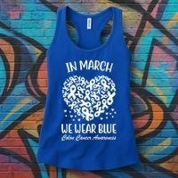 In March We Wear Blue Colon Cancer Awareness Women's Tank Top thumb 3