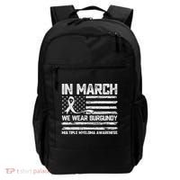 In March We Wear Burgundy Multiple Myeloma Awareness Backpack thumb 0