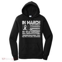 In March We Wear Burgundy Multiple Myeloma Awareness Women's Hoodie thumb 0