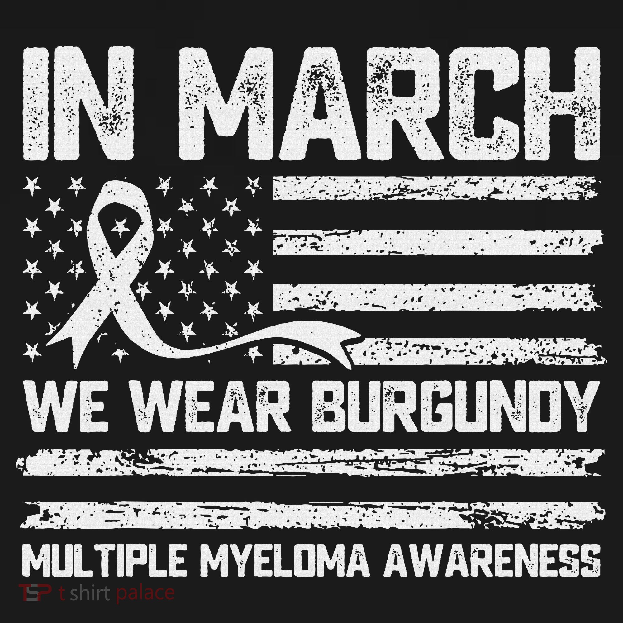 In March We Wear Burgundy Multiple Myeloma Awareness Ornament