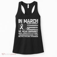 In March We Wear Burgundy Multiple Myeloma Awareness Women's Tank Top thumb 0