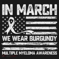 In March We Wear Burgundy Multiple Myeloma Awareness Baby Bodysuit thumb 2