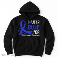 In March We Wear Blue For Colon Cancer Awareness Hoodie thumb 0