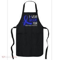 In March We Wear Blue For Colon Cancer Awareness Apron thumb 0