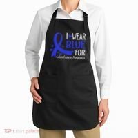 In March We Wear Blue For Colon Cancer Awareness Apron thumb 2