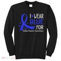 In March We Wear Blue For Colon Cancer Awareness Sweatshirt thumb 0