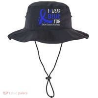 In March We Wear Blue For Colon Cancer Awareness Bucket Hat thumb 0