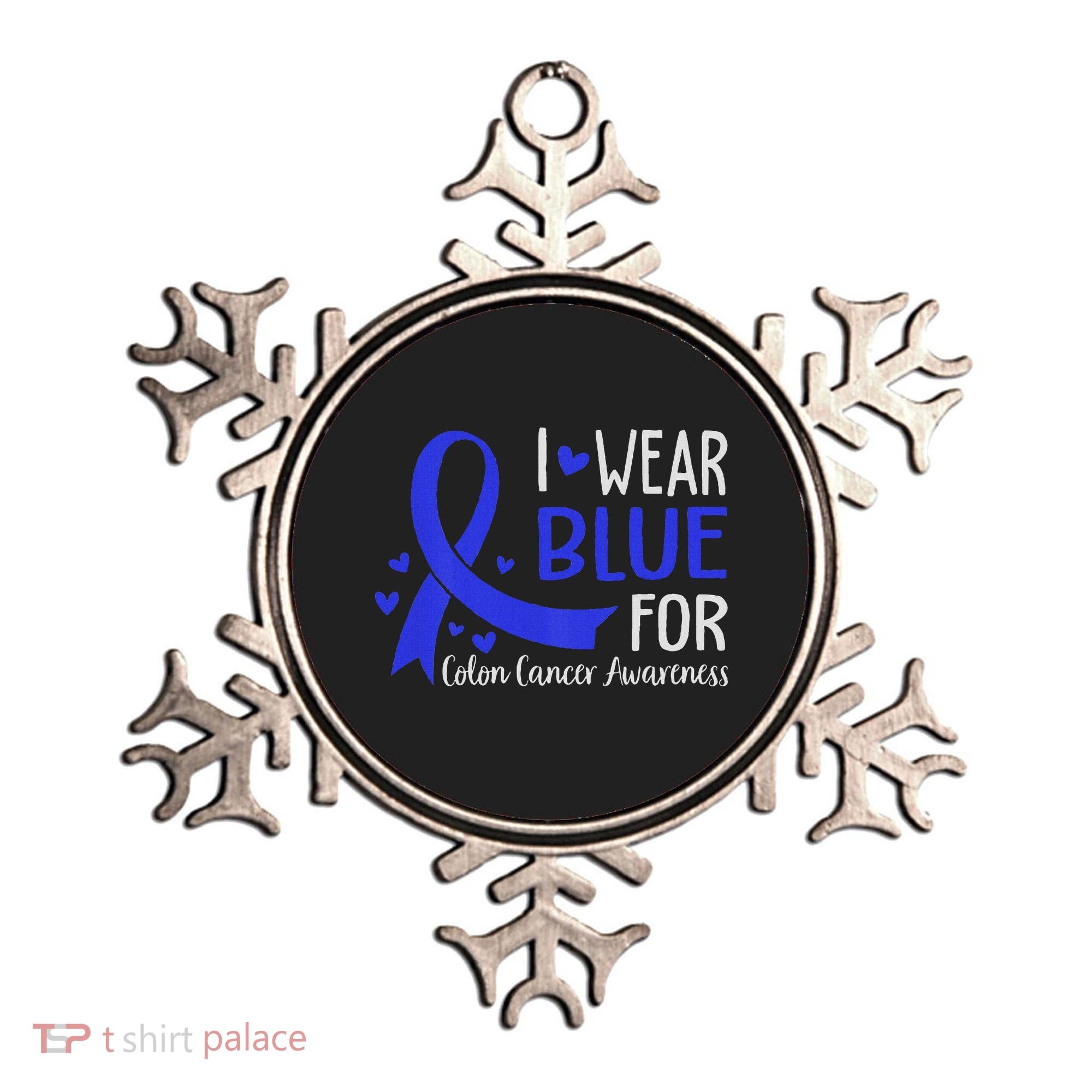 In March We Wear Blue For Colon Cancer Awareness Ornament