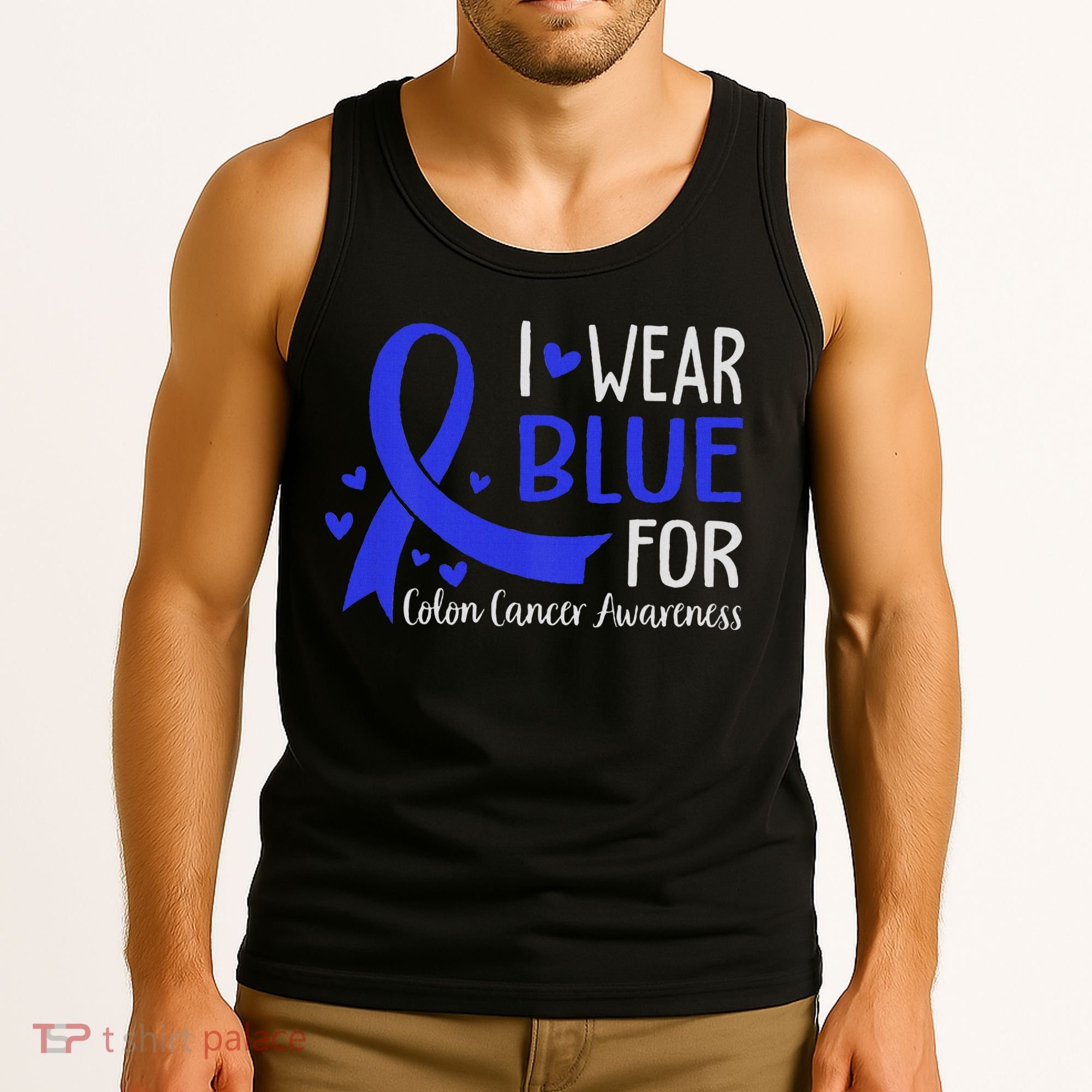 In March We Wear Blue For Colon Cancer Awareness Tank Top