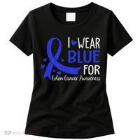 In March We Wear Blue For Colon Cancer Awareness Women's T-Shirt thumb 0