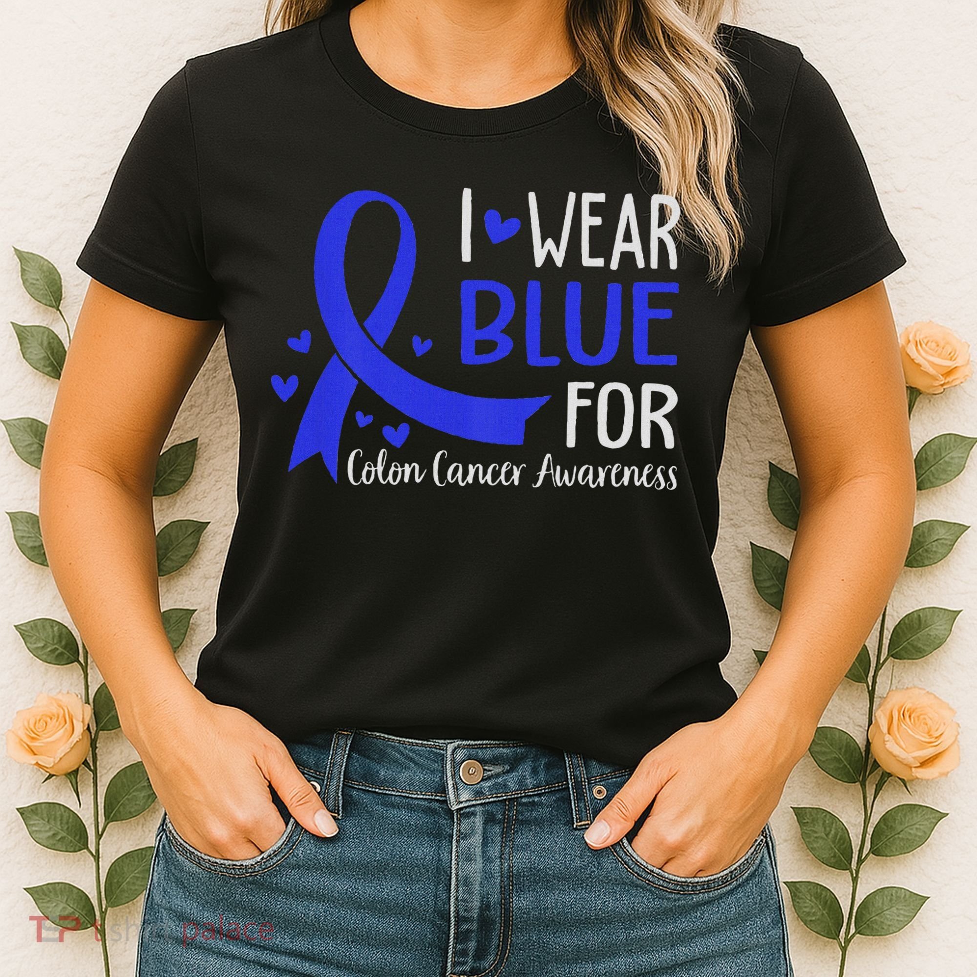 In March We Wear Blue For Colon Cancer Awareness Women's T-Shirt