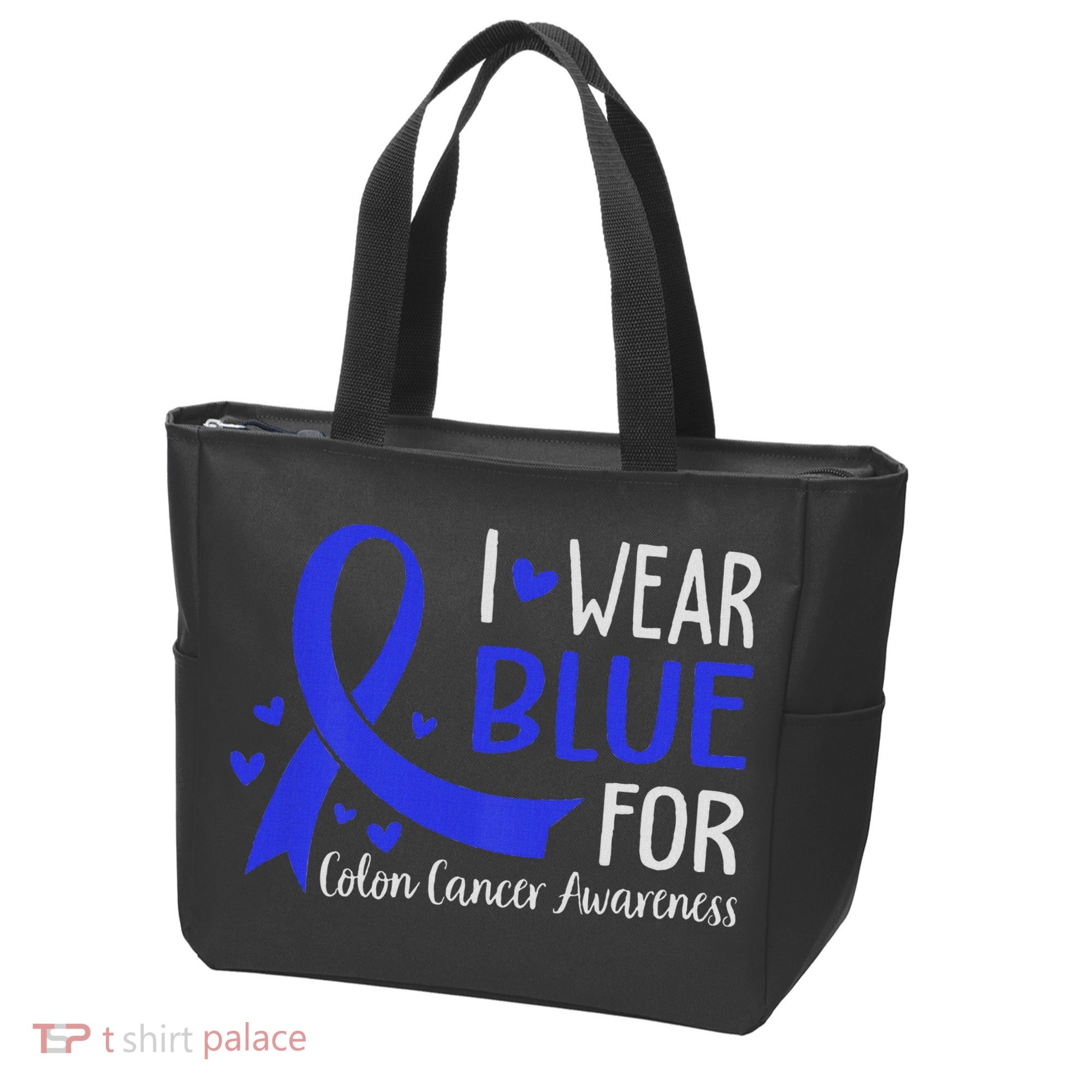 In March We Wear Blue For Colon Cancer Awareness Tote Bag