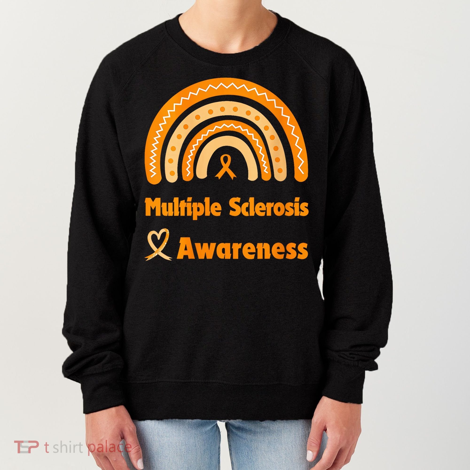 In March We Wear Orange Multiple Sclerosis Awarenes Women's Sweatshirt