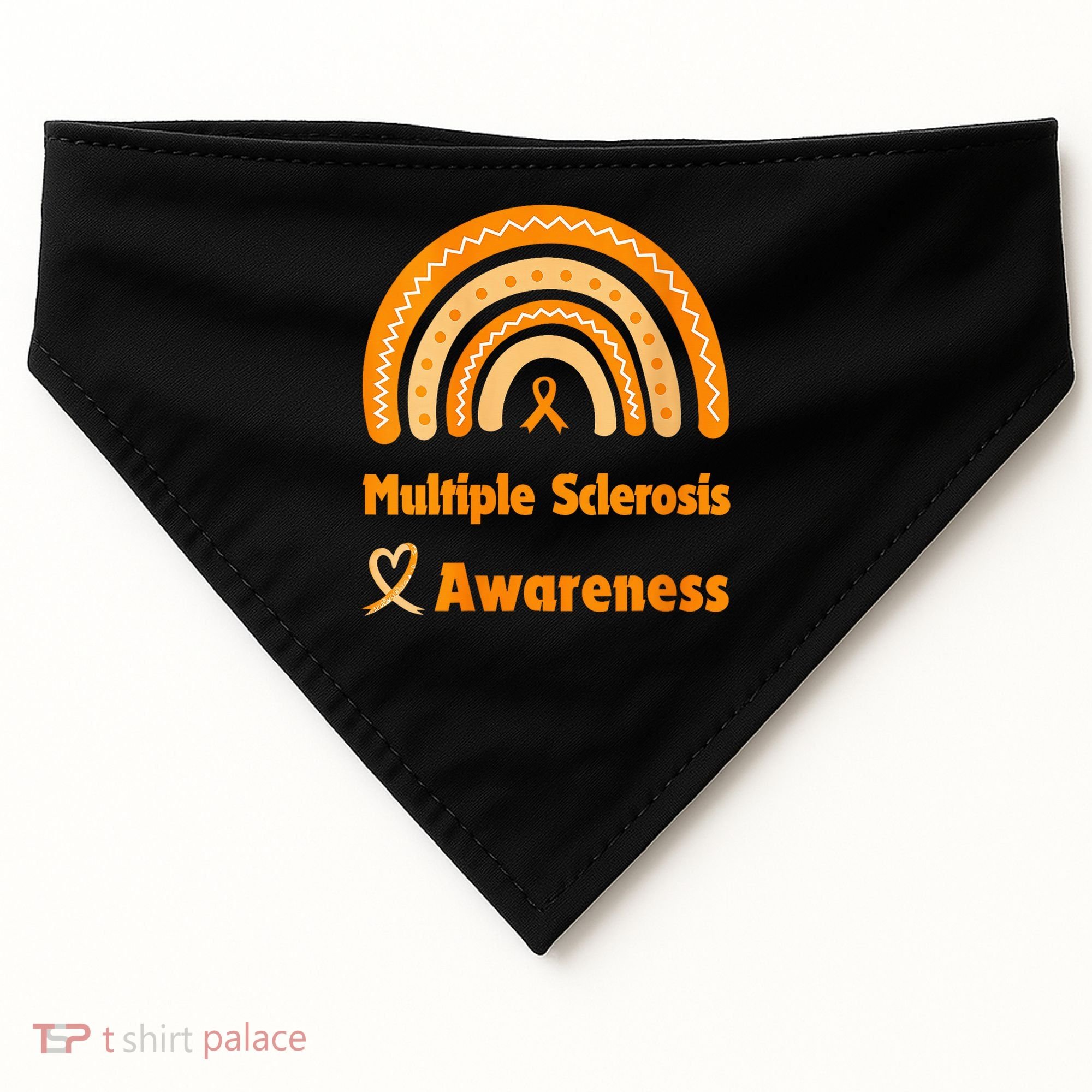 In March We Wear Orange Multiple Sclerosis Awarenes USA-Made Doggie Bandana