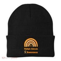 In March We Wear Orange Multiple Sclerosis Awarenes Beanie thumb 0