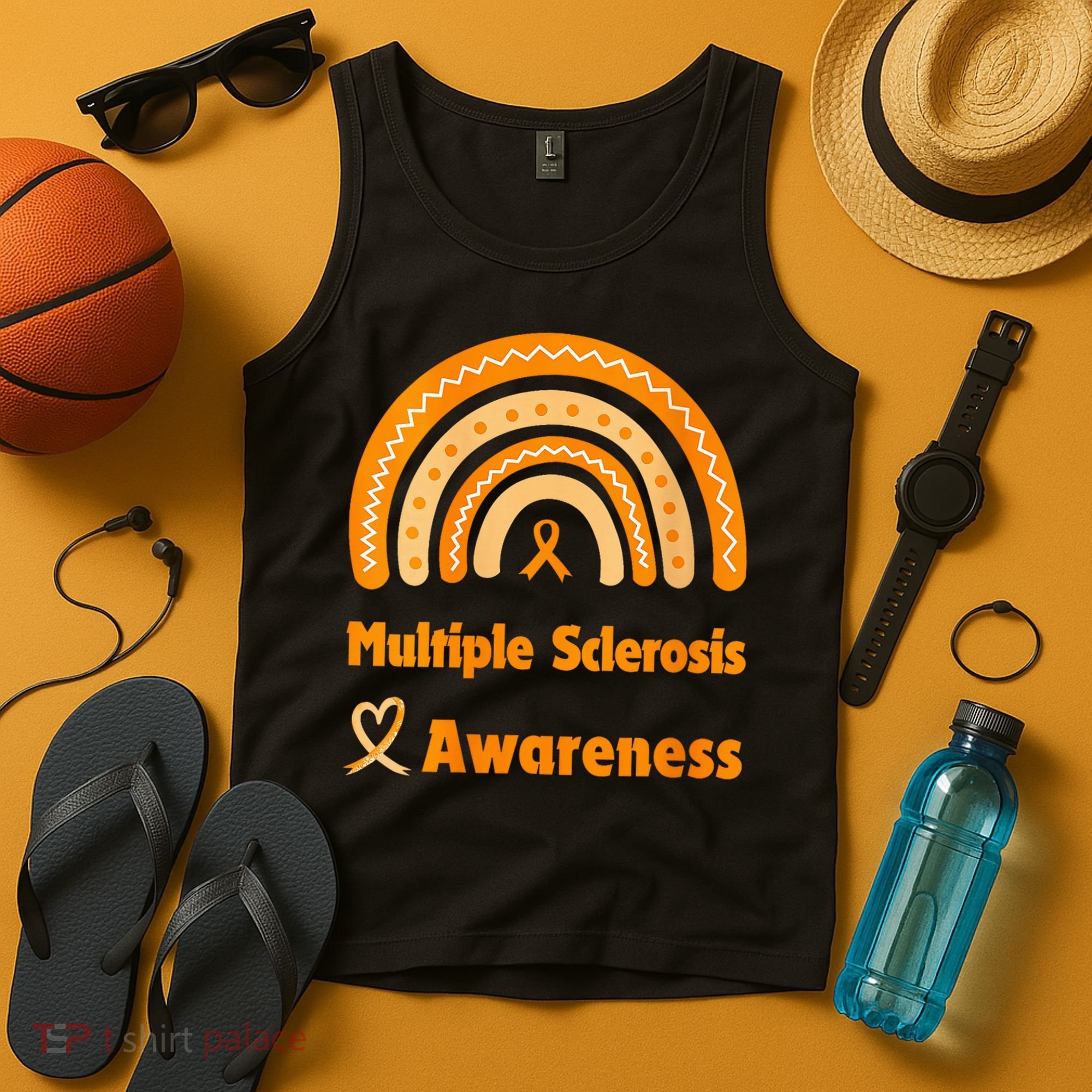 In March We Wear Orange Multiple Sclerosis Awarenes Tank Top