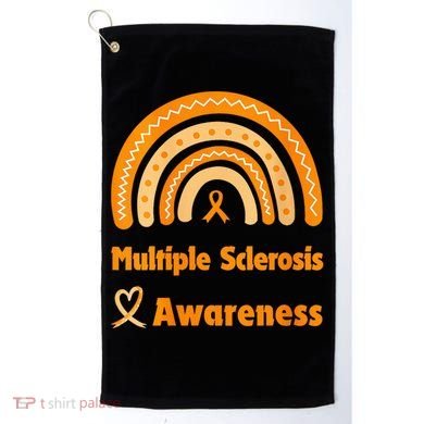 In March We Wear Orange Multiple Sclerosis Awarenes Golf Towel