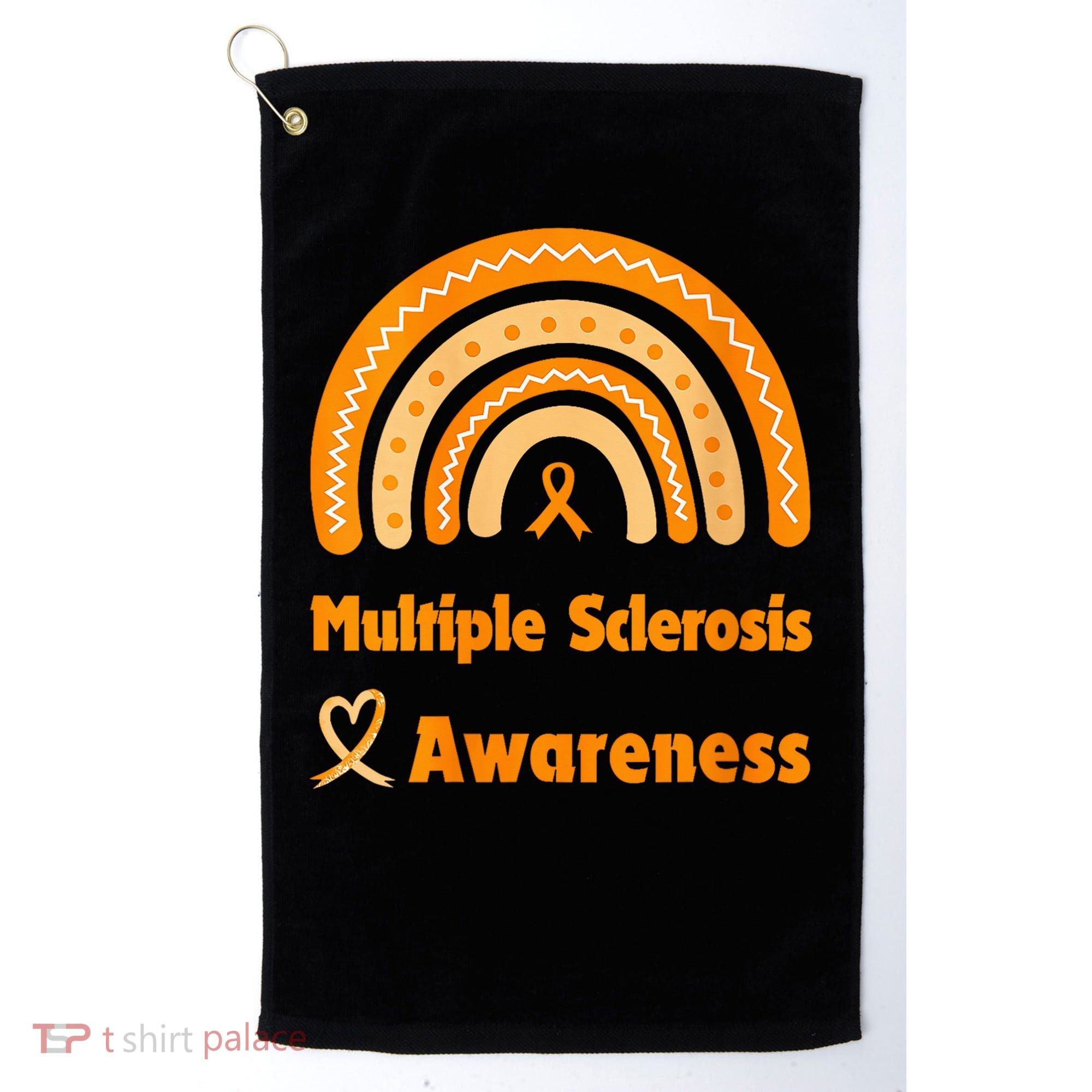 In March We Wear Orange Multiple Sclerosis Awarenes Golf Towel