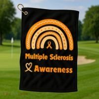 In March We Wear Orange Multiple Sclerosis Awarenes Golf Towel thumb 1