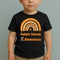 In March We Wear Orange Multiple Sclerosis Awarenes Toddler T-Shirt thumb 2