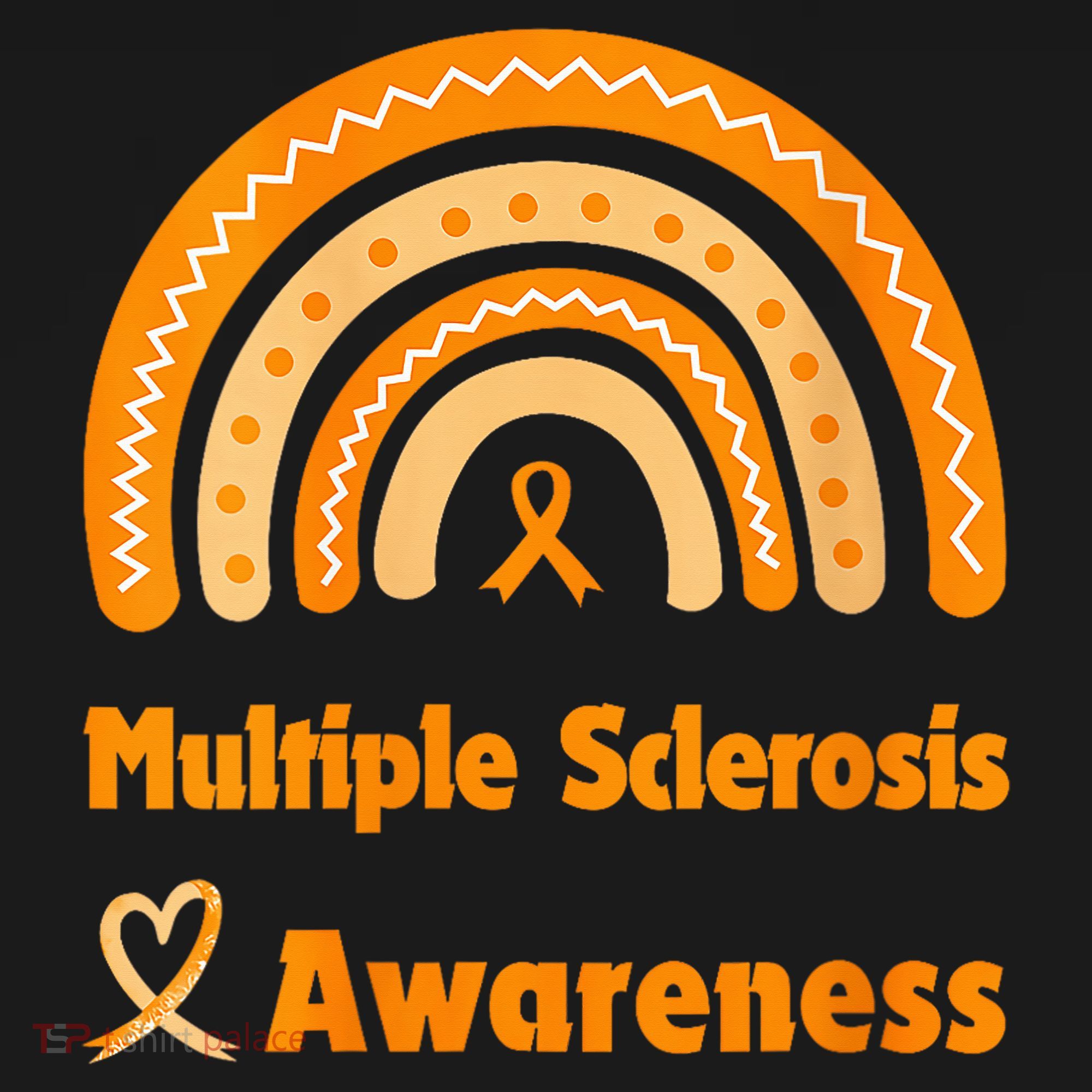 In March We Wear Orange Multiple Sclerosis Awarenes Kids Long Sleeve Shirt