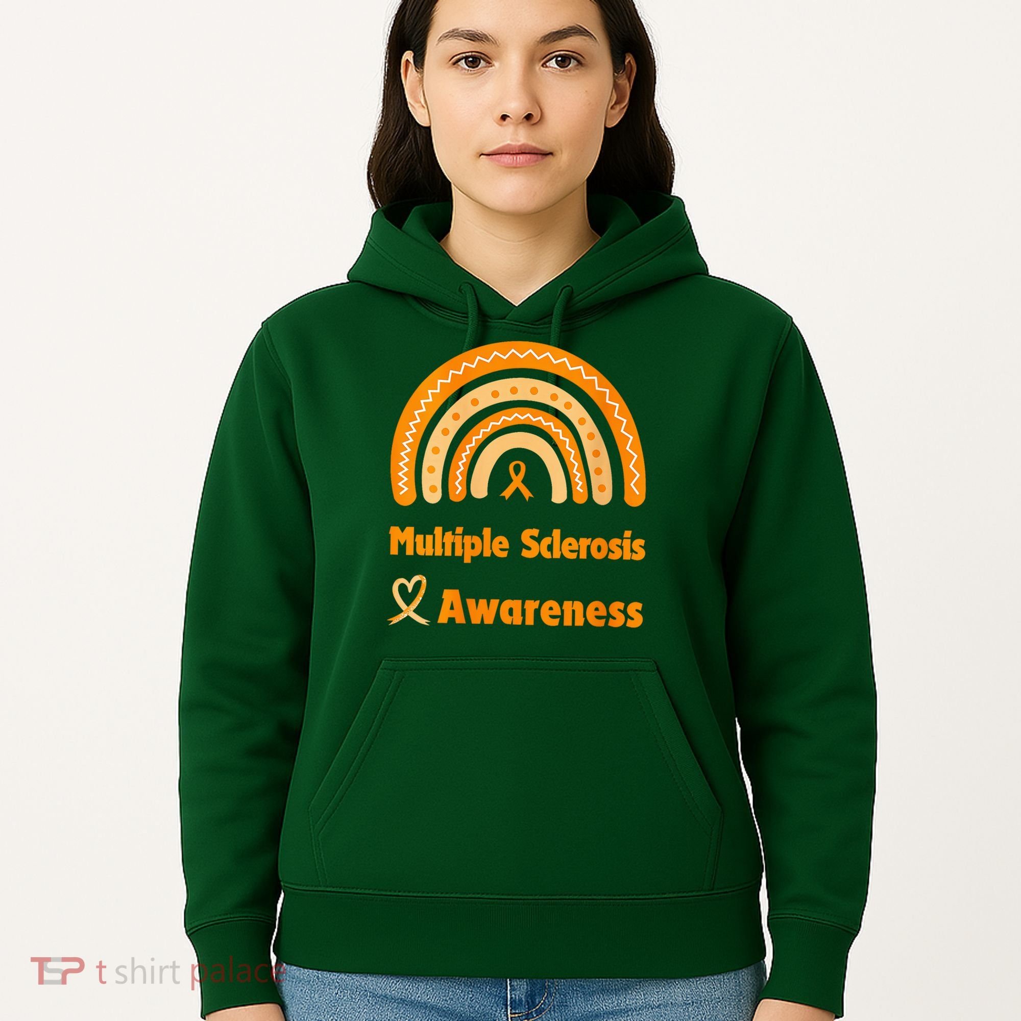 In March We Wear Orange Multiple Sclerosis Awarenes Hoodie