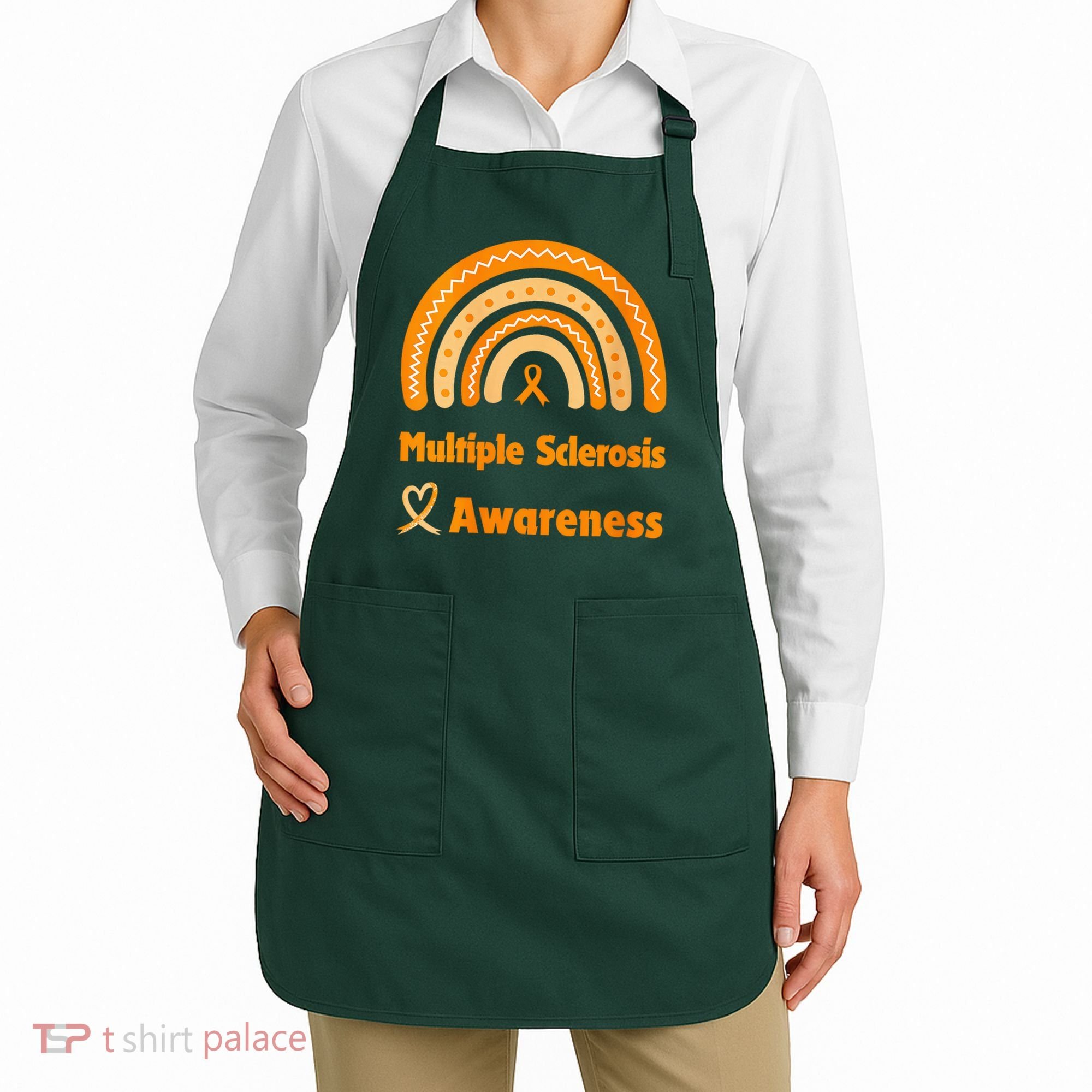 In March We Wear Orange Multiple Sclerosis Awarenes Apron