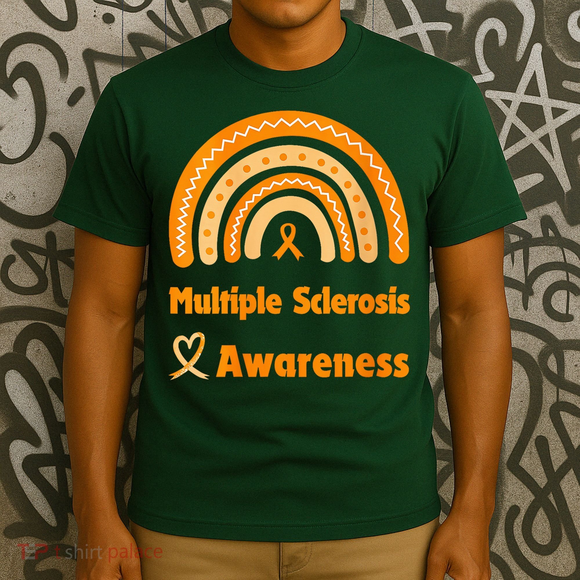 In March We Wear Orange Multiple Sclerosis Awarenes T-Shirt