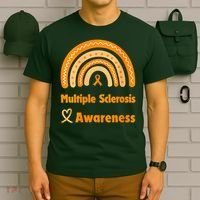 In March We Wear Orange Multiple Sclerosis Awarenes T-Shirt thumb 6