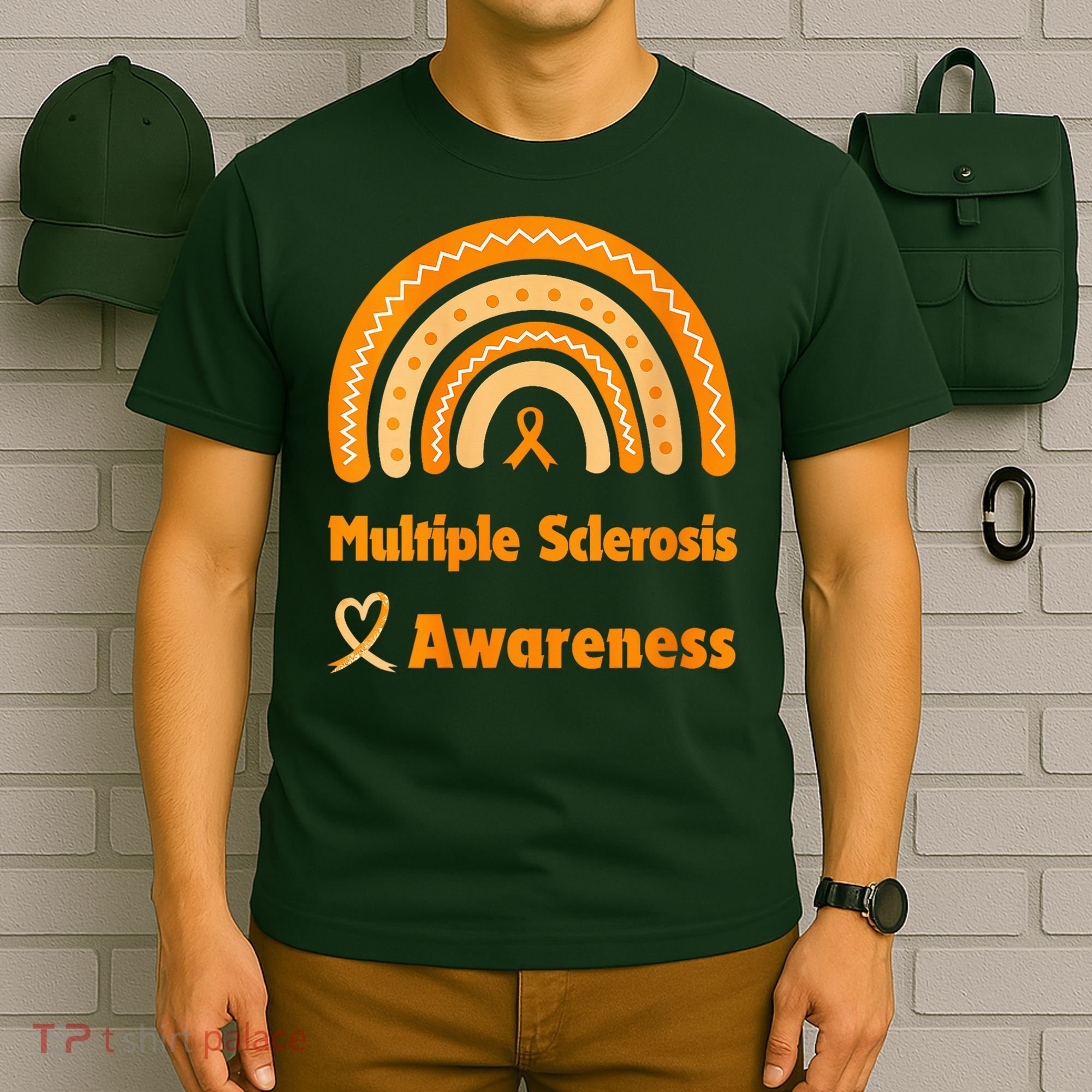 In March We Wear Orange Multiple Sclerosis Awarenes T-Shirt
