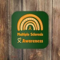 In March We Wear Orange Multiple Sclerosis Awarenes Coaster thumb 0