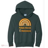 In March We Wear Orange Multiple Sclerosis Awarenes Kids Hoodie thumb 0
