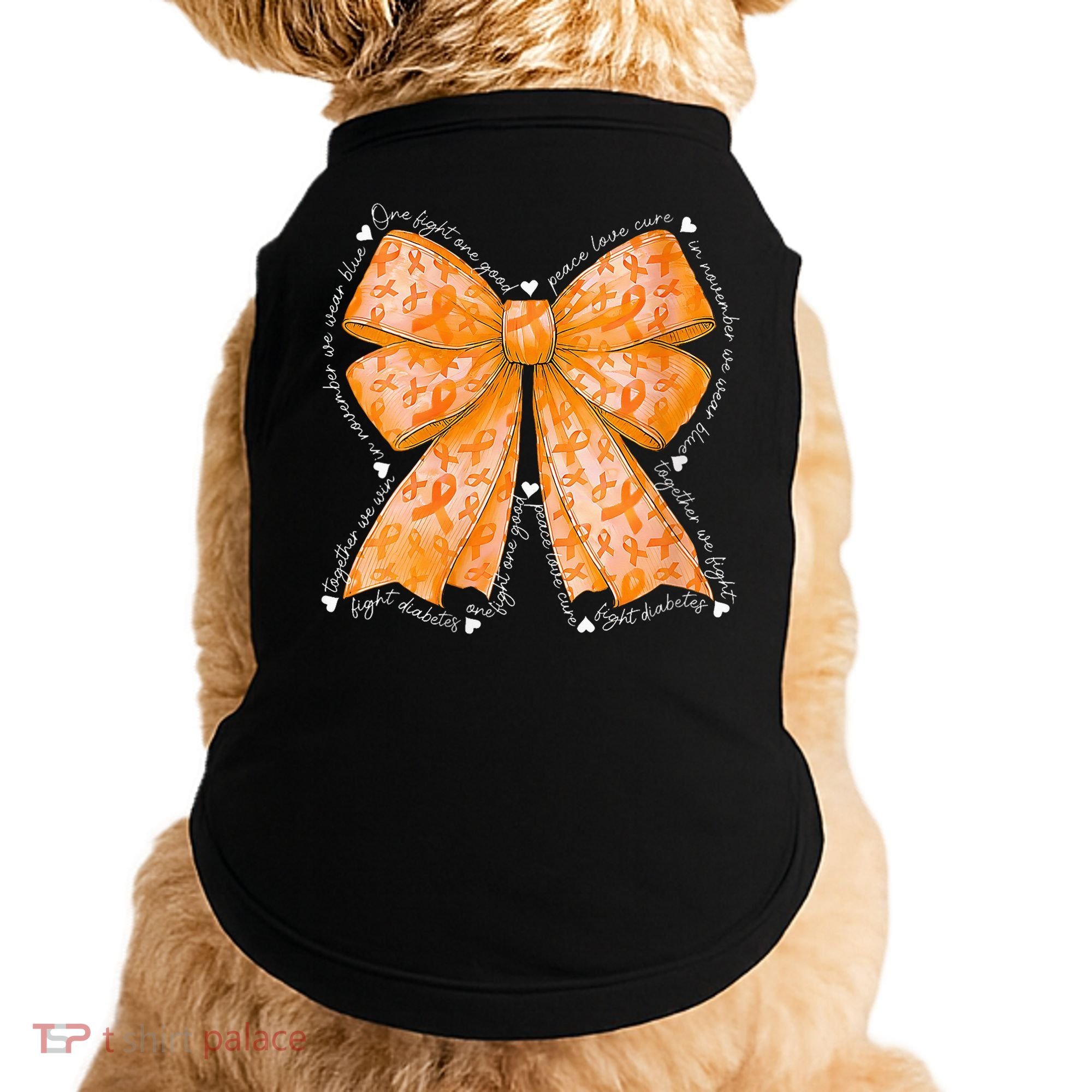 In March We Wear Orange Ribbon Multiple Sclerosis Awareness Doggie Tank