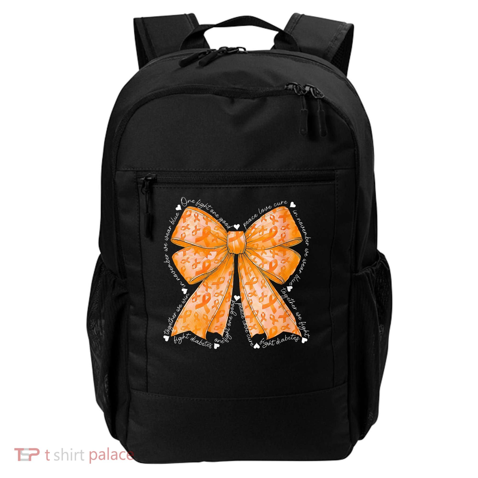 In March We Wear Orange Ribbon Multiple Sclerosis Awareness Backpack