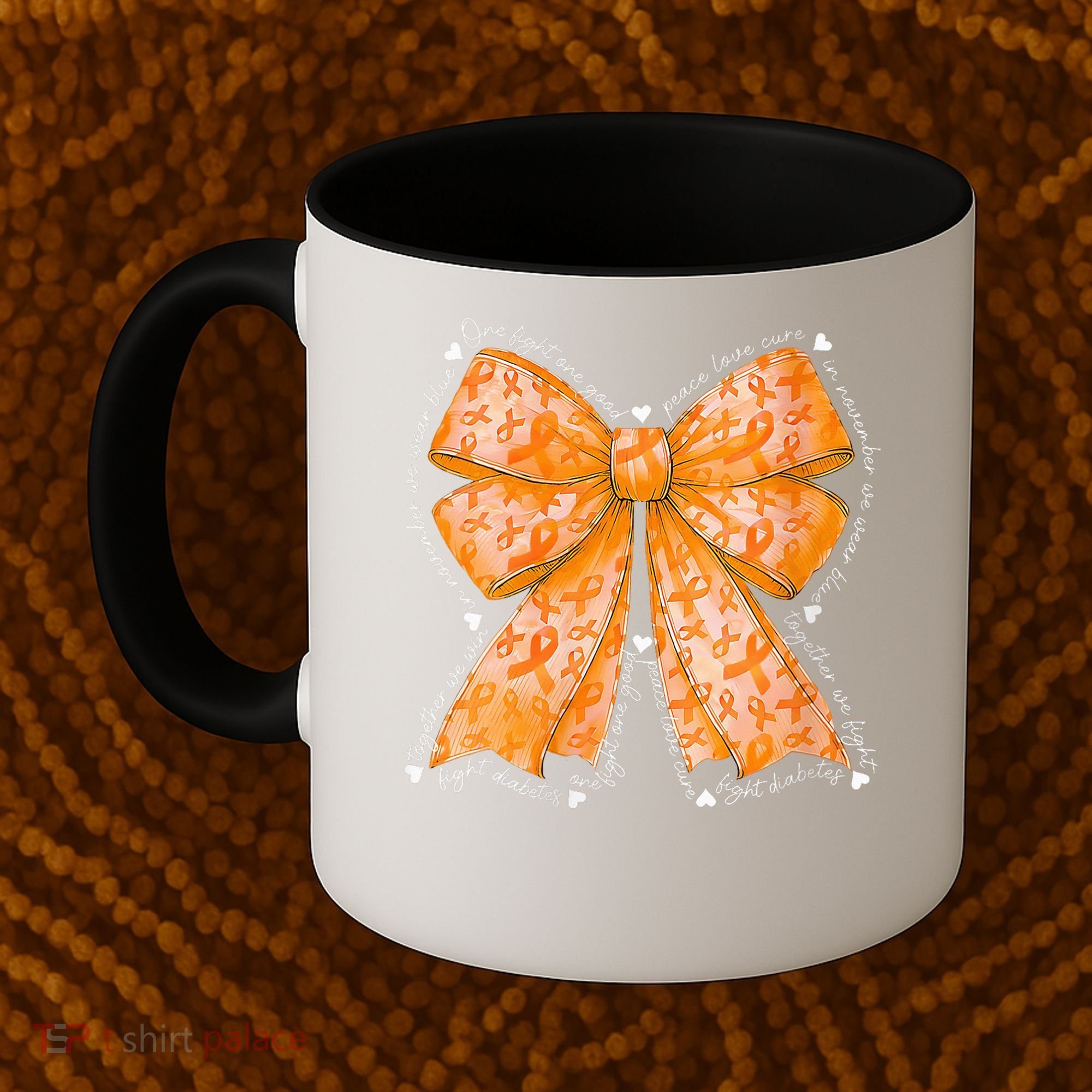 In March We Wear Orange Ribbon Multiple Sclerosis Awareness Coffee Mug