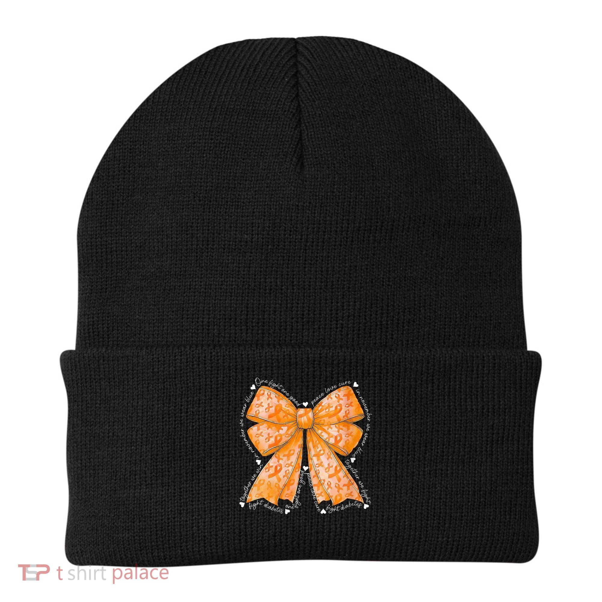 In March We Wear Orange Ribbon Multiple Sclerosis Awareness Beanie