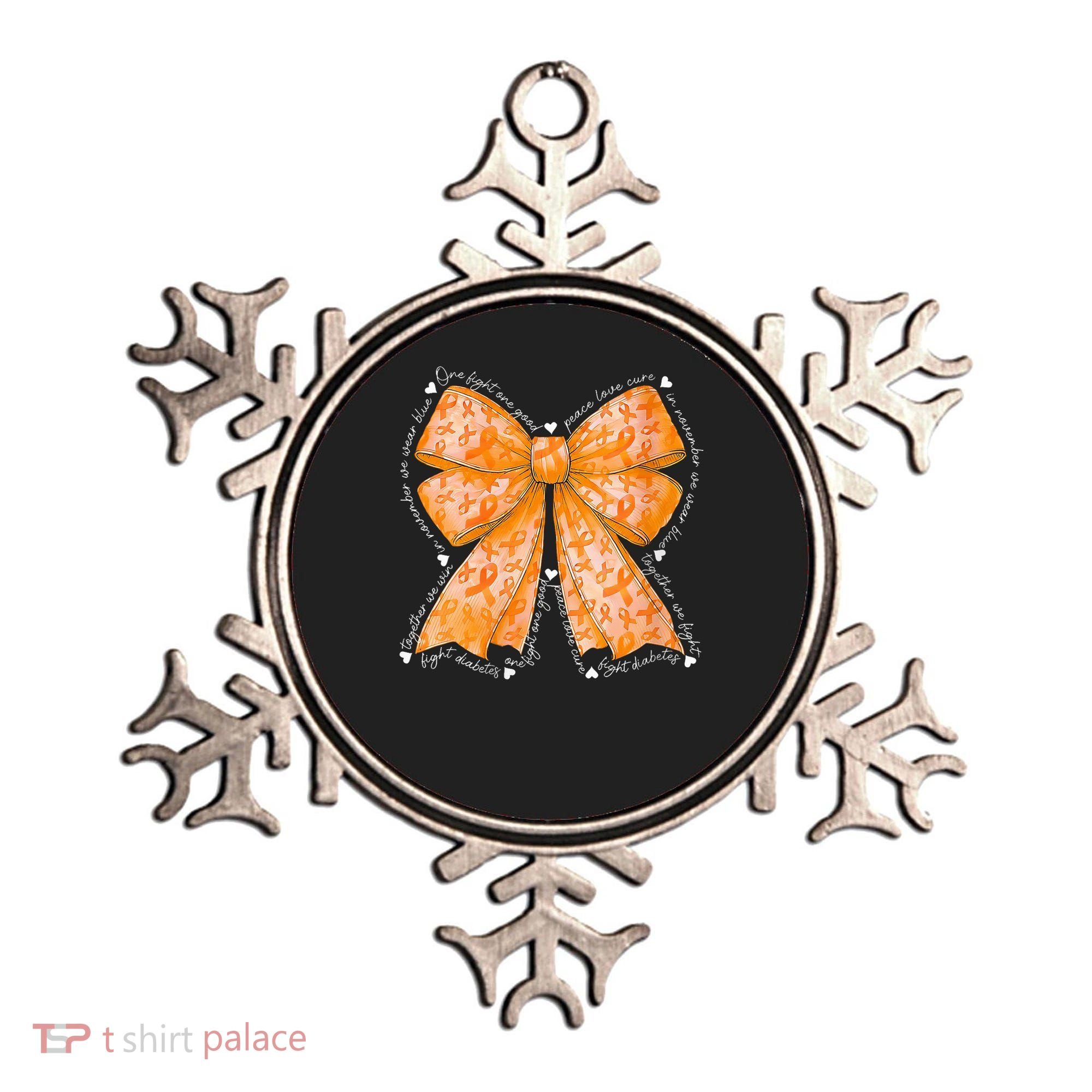 In March We Wear Orange Ribbon Multiple Sclerosis Awareness Ornament
