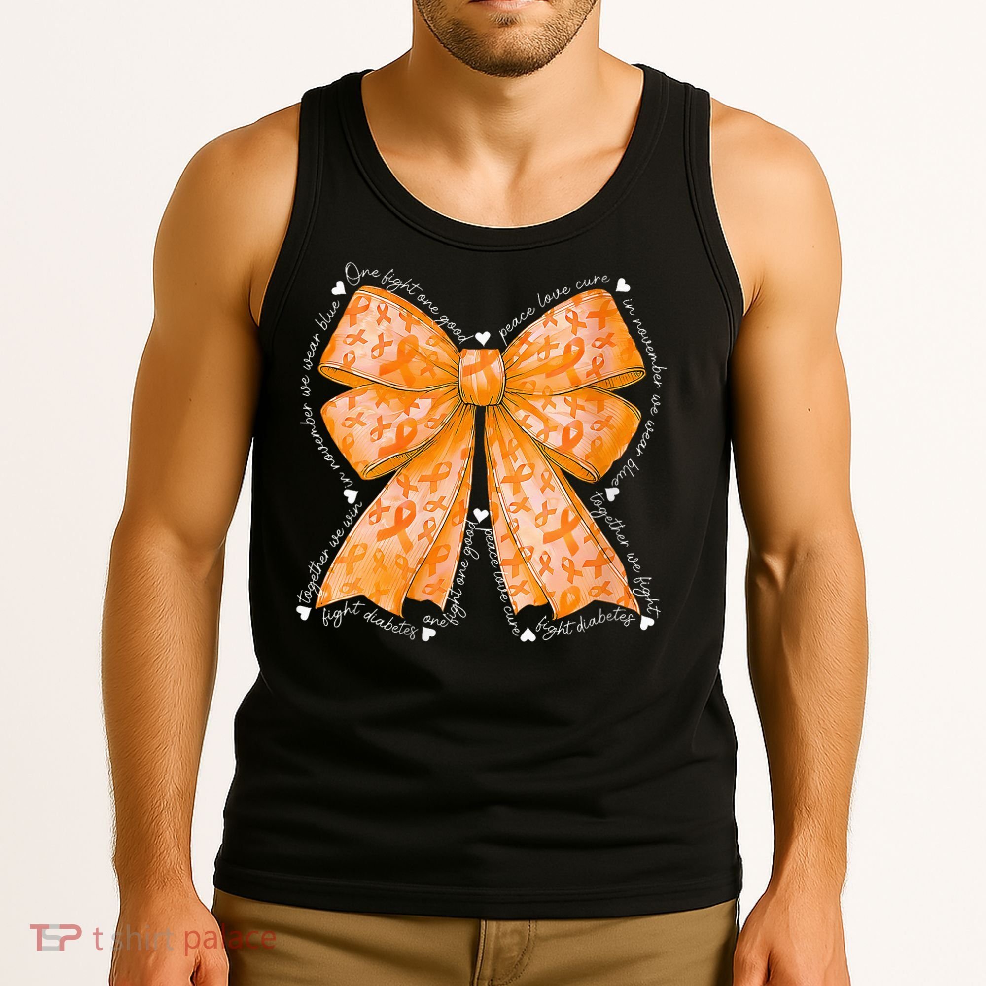 In March We Wear Orange Ribbon Multiple Sclerosis Awareness Tank Top