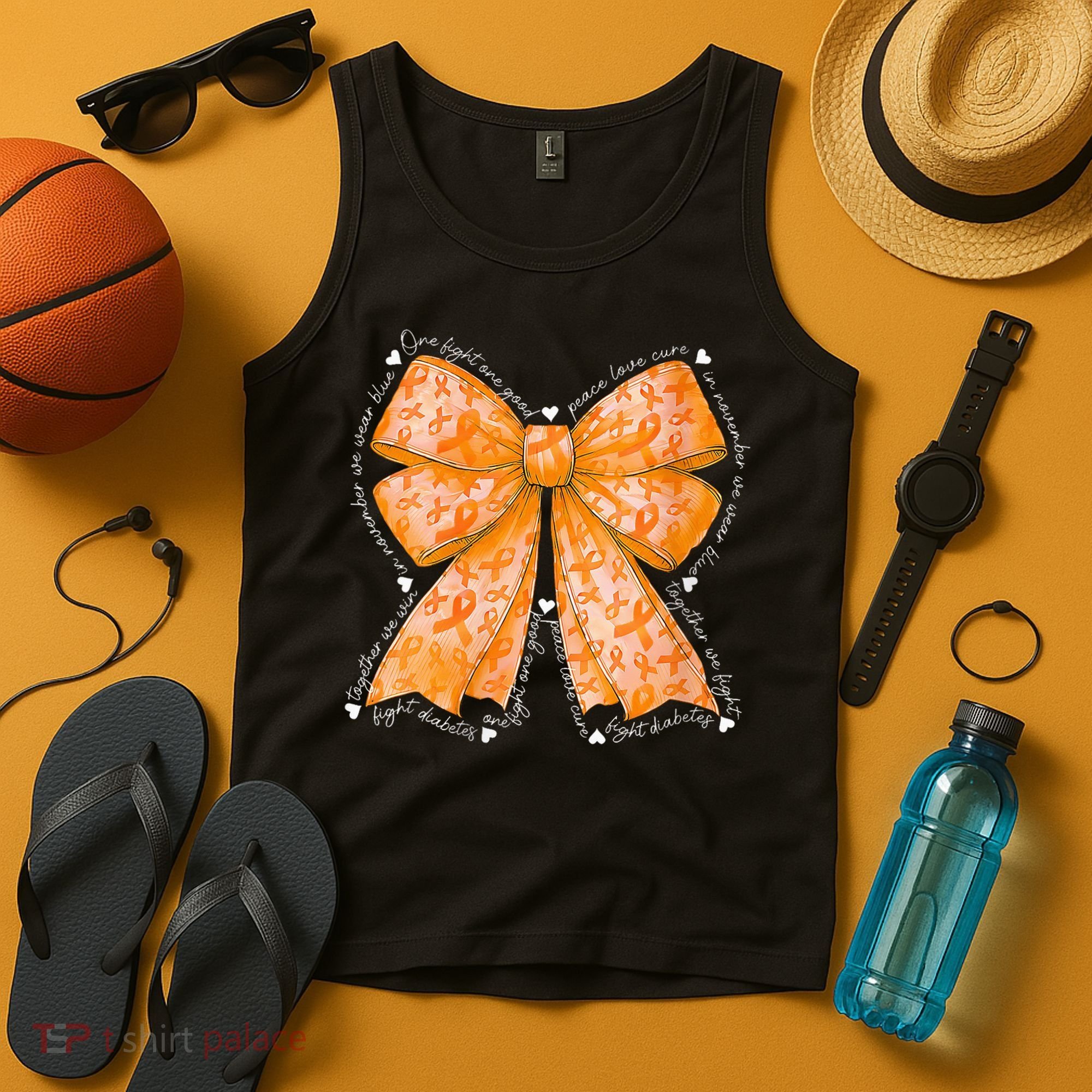 In March We Wear Orange Ribbon Multiple Sclerosis Awareness Tank Top