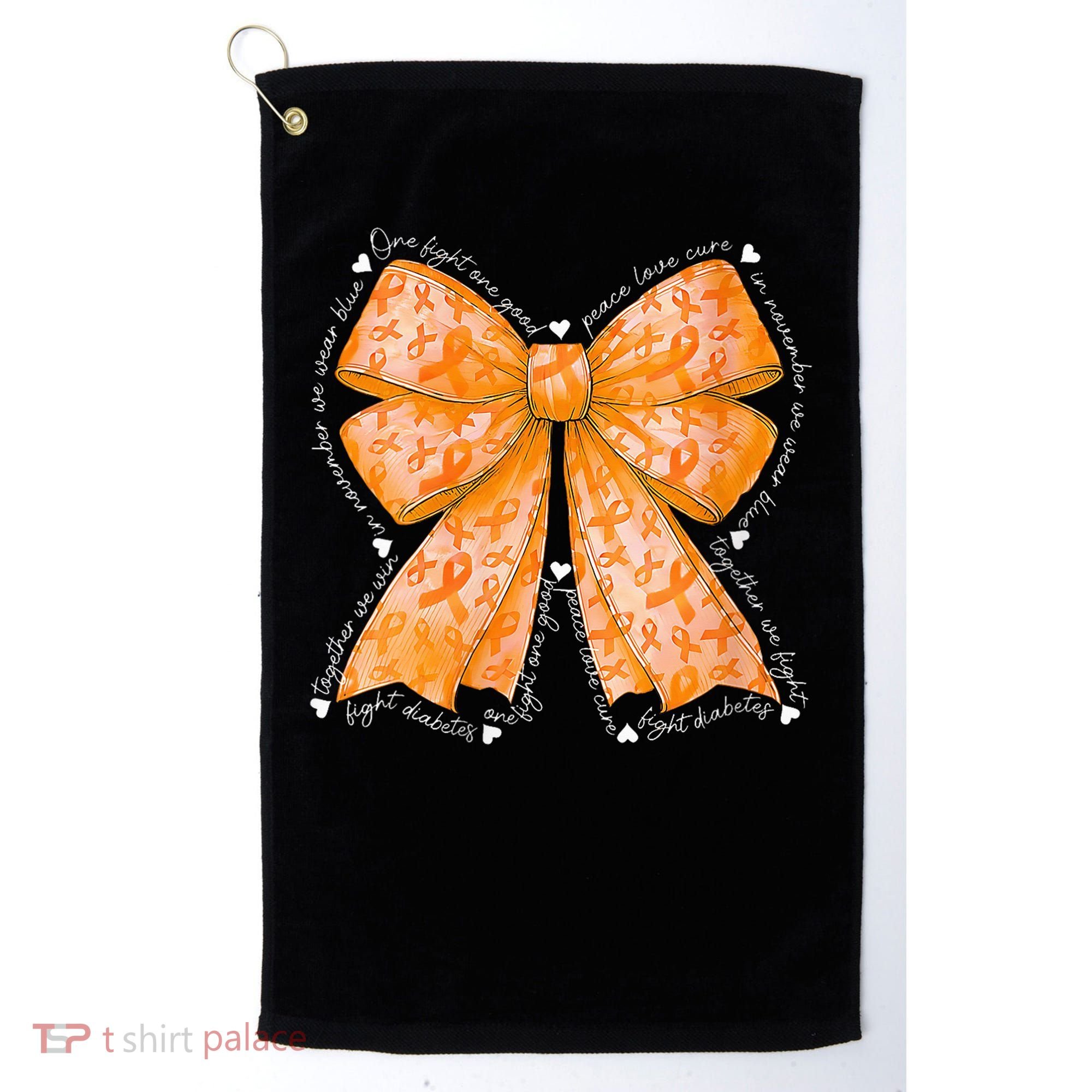 In March We Wear Orange Ribbon Multiple Sclerosis Awareness Golf Towel