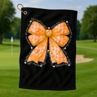 In March We Wear Orange Ribbon Multiple Sclerosis Awareness Golf Towel thumb 1