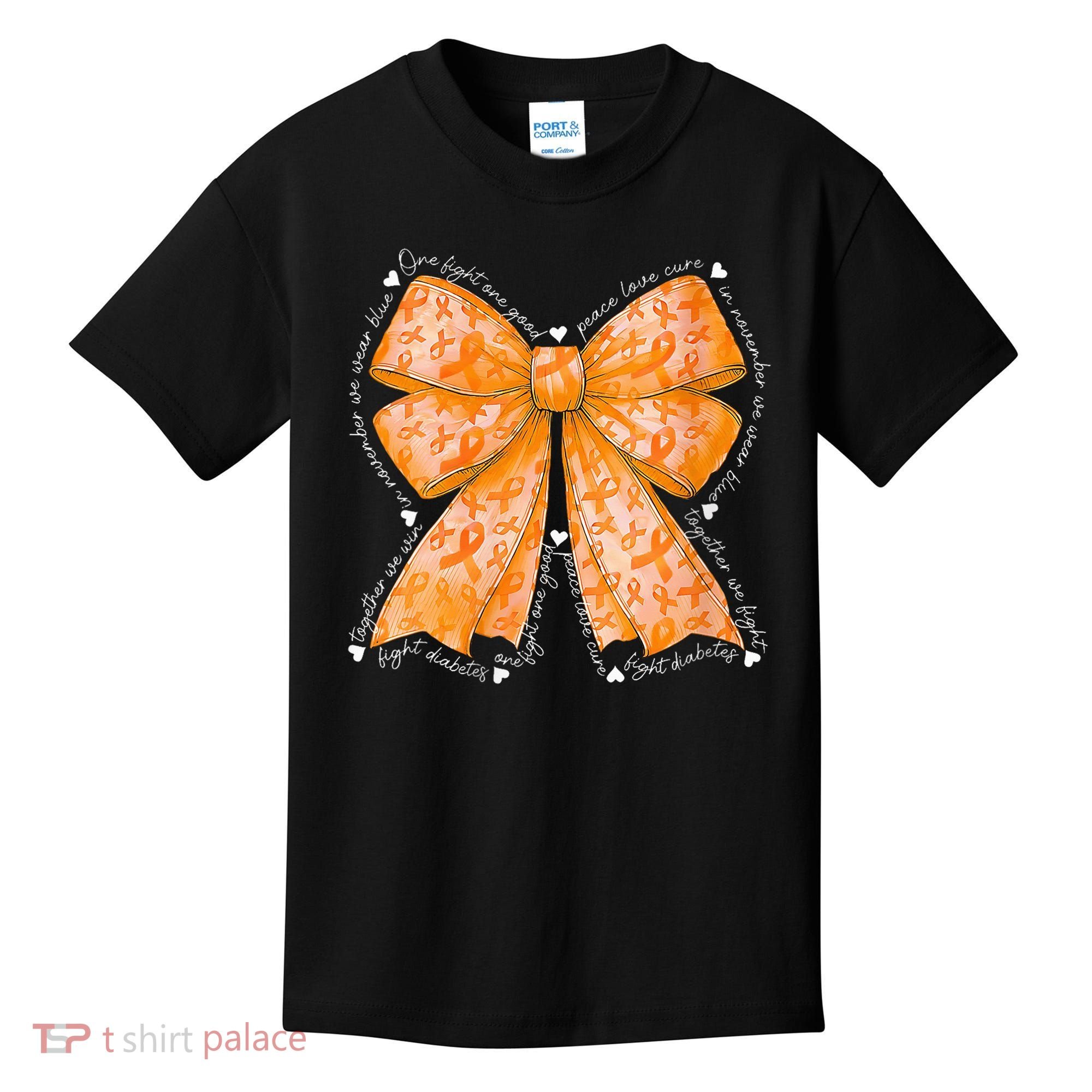 In March We Wear Orange Ribbon Multiple Sclerosis Awareness Kids T-Shirt