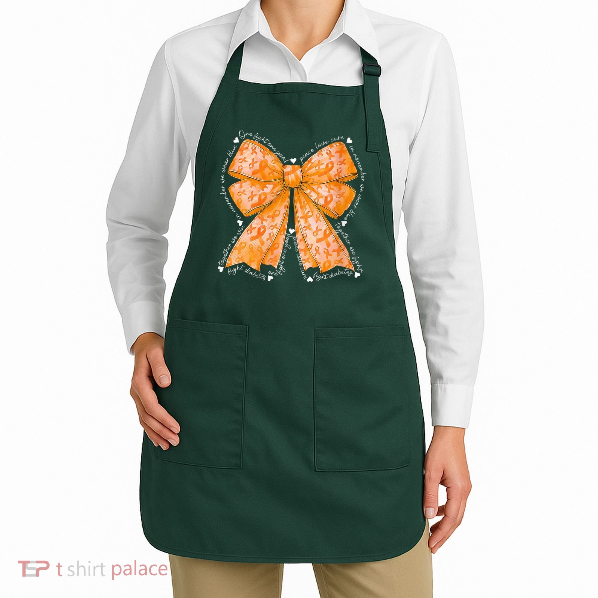 In March We Wear Orange Ribbon Multiple Sclerosis Awareness Apron