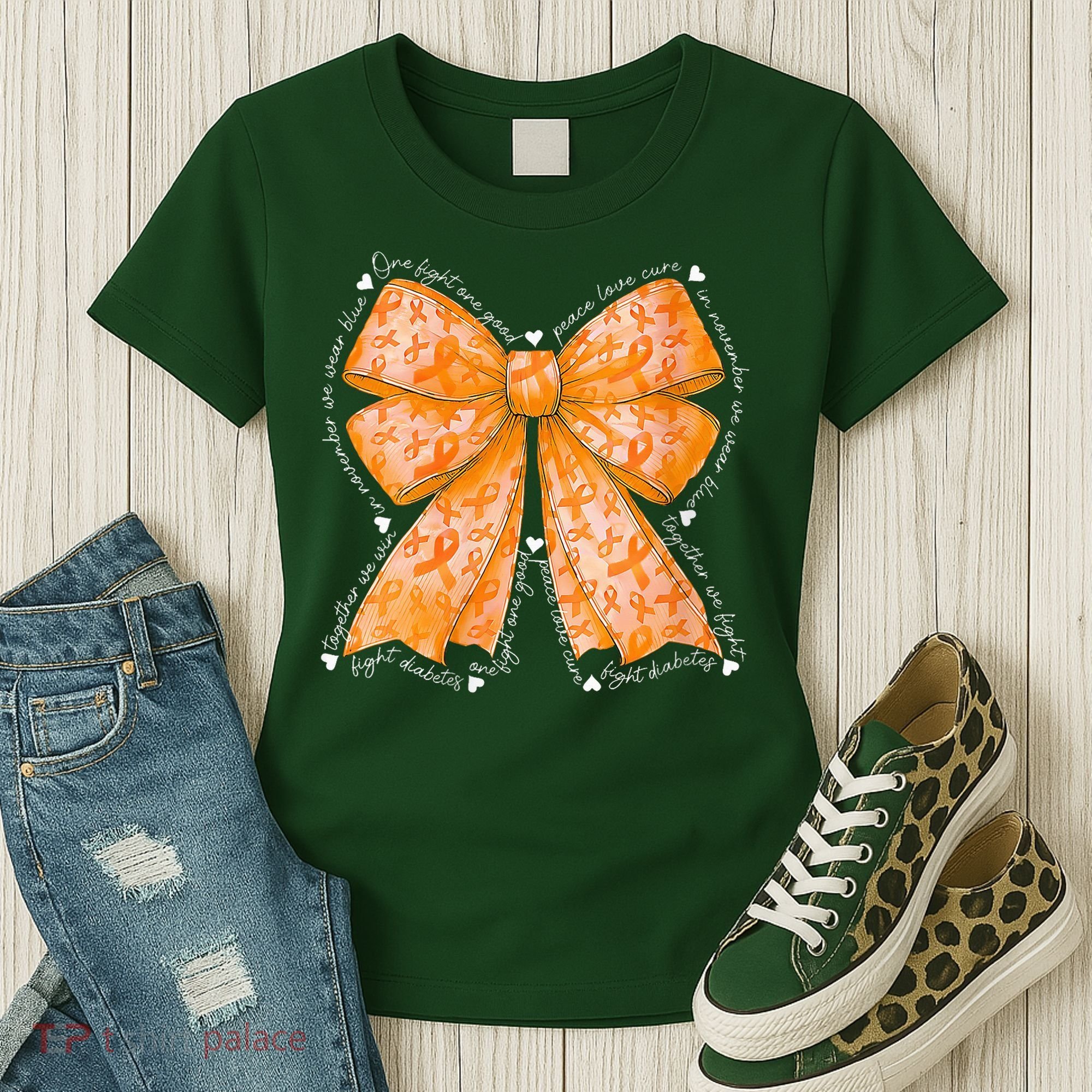 In March We Wear Orange Ribbon Multiple Sclerosis Awareness Women's T-Shirt